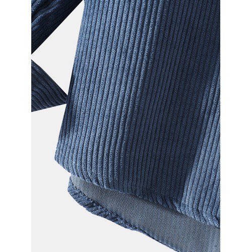 Mens Corduroy Color Block Patchwork Casual Long Sleeve Shirts With Pockets Mens Corduroy Color Block Patchwork Casual Long Sleeve Shirts With Pockets