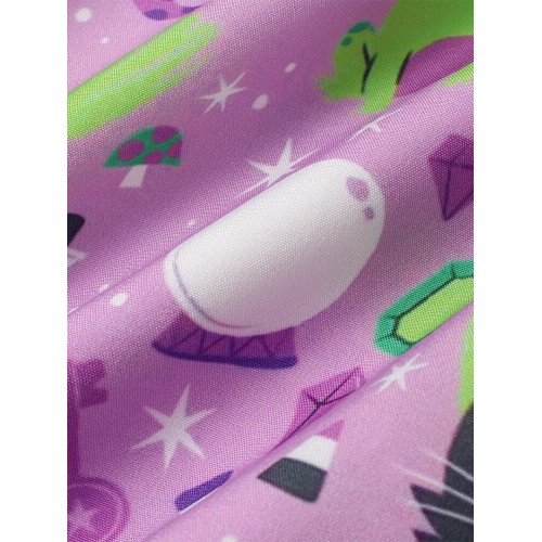 Men Fun Cartoon Halloween Printed Casual Curved Hem Shirt Men Fun Cartoon Halloween Printed Casual Curved Hem Shirt