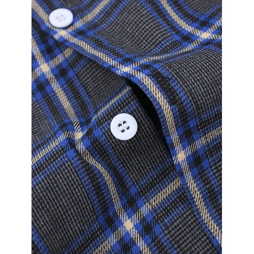 Mens Check Button Up Casual Long Sleeve Drawstring Hooded Shirts Mens Check Button Up Casual Long Sleeve Drawstring Hooded Shirts