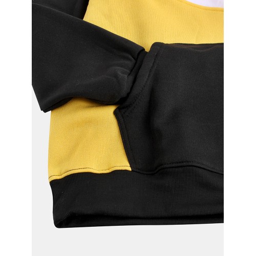 Mens Brief Style Hit Color Warm Daily Hoodies Mens Brief Style Hit Color Warm Daily Hoodies