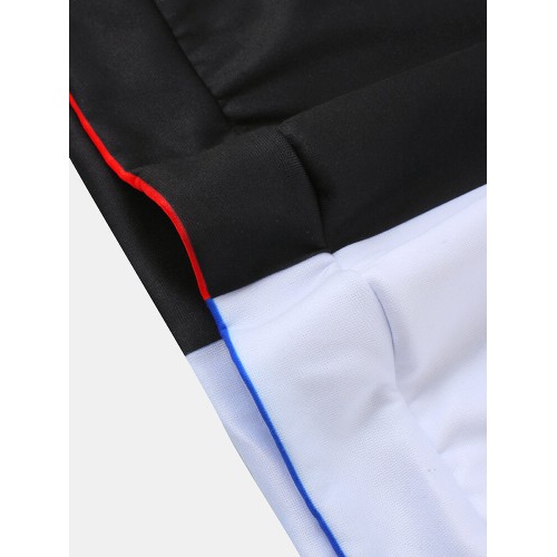 Mens Color Block Patchwork Loose Pouch Pocket Drawstring Hoodies Mens Color Block Patchwork Loose Pouch Pocket Drawstring Hoodies