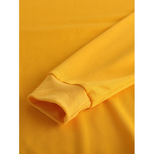 Mens Casual Loose Solid Color Pullover Sweatshirts With Cartoon Pineapple Mens Casual Loose Solid Color Pullover Sweatshirts With Cartoon Pineapple