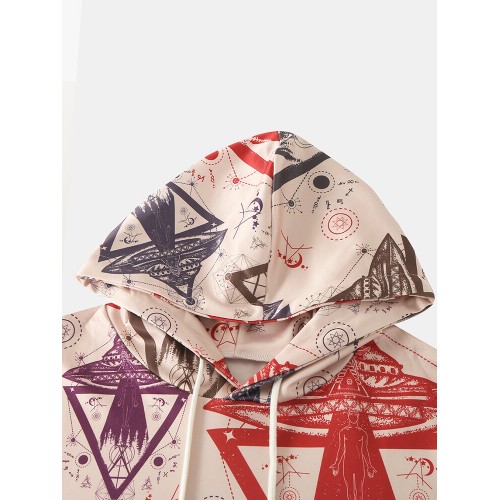 Mens Allover Space Ship Pattern Print Relaxed Fit Hoodies With Kangaroo Pocket Mens Allover Space Ship Pattern Print Relaxed Fit Hoodies With Kangaroo Pocket