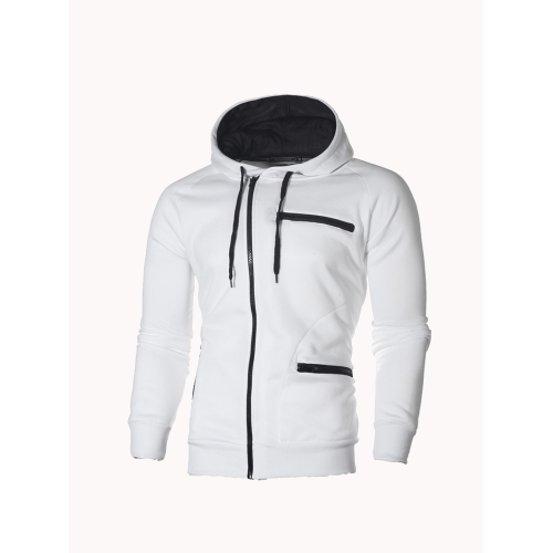 Men's Casual Sport Tilted Zipper Up Safe Zipper Pockets Drawstring Hooded Sweatshirts Men's Casual Sport Tilted Zipper Up Safe Zipper Pockets Drawstring Hooded Sweatshirts