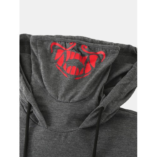 Mens Cotton Pattern Print Stretch Side Zip Regular Fit High Neck Hoodies Mens Cotton Pattern Print Stretch Side Zip Regular Fit High Neck Hoodies