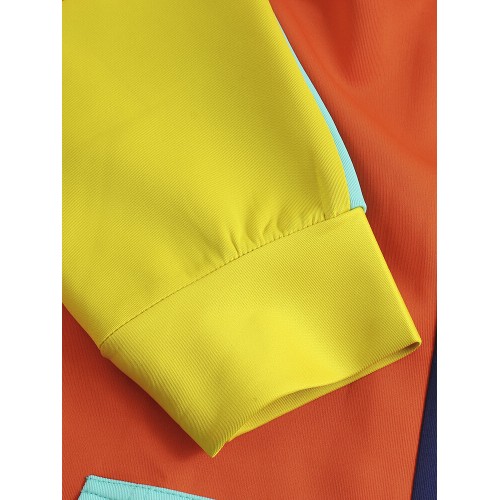 Mens Casual Colorblock Panel Streetwear Kangaroo Pockets Hoodies Mens Casual Colorblock Panel Streetwear Kangaroo Pockets Hoodies