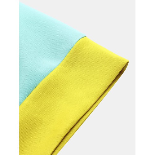 Mens Casual Colorblock Panel Streetwear Kangaroo Pockets Hoodies Mens Casual Colorblock Panel Streetwear Kangaroo Pockets Hoodies