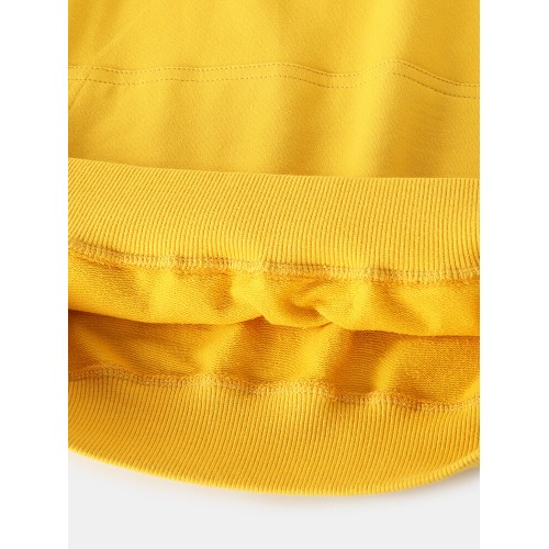 Mens Cotton Cartoon Astronaut Chest Print Solid Light Casual Hoodies With Muff Pocket Mens Cotton Cartoon Astronaut Chest Print Solid Light Casual Hoodies With Muff Pocket