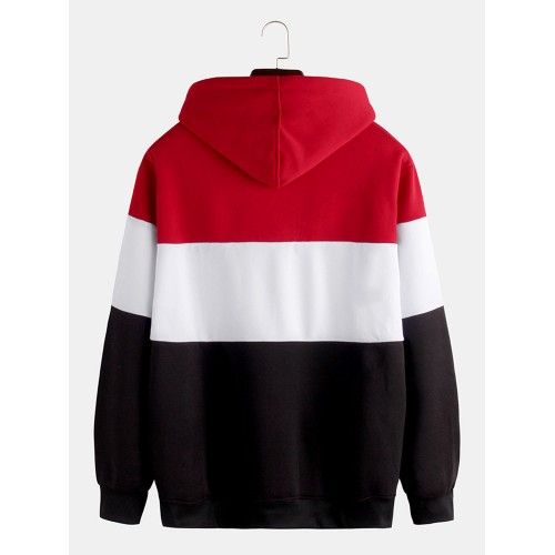 Mens Brief Style Hit Color Warm Casual Hoodies Mens Brief Style Hit Color Warm Casual Hoodies