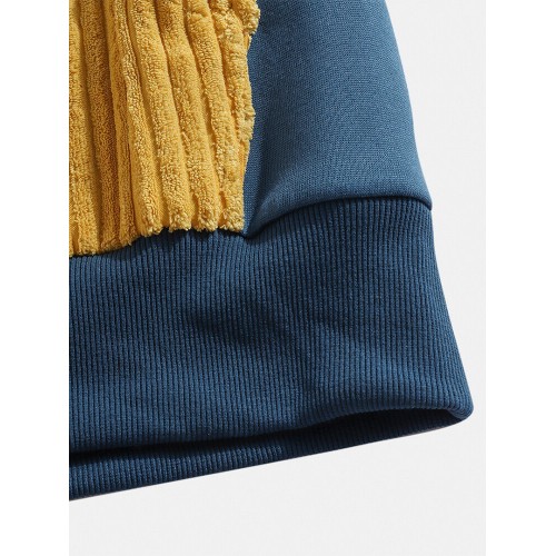 Mens Contrast Patchwork Casual Relaxed Fit Kangaroo Pocket Drawstring Hoodies Mens Contrast Patchwork Casual Relaxed Fit Kangaroo Pocket Drawstring Hoodies