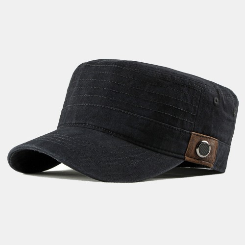 Mens Washed Cotton Flat Hats Outdoor Sunscreen Military Army Peaked Dad Cap