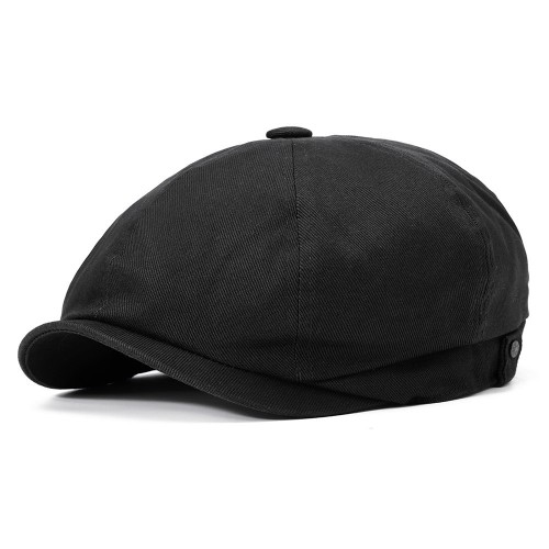 Men Denim Cotton Washed Newsboy Hat Windproof Wild Outdoor Travel Octagonal Cap Beret Cap