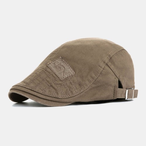 Men Embroidery Pattern Cotton Outdoor Visor Fashion Peaked Hat Beret Hat
