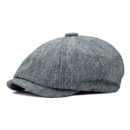 Octagonal Hat Men's Woolen Duck Tongue Beret Foreign Trade Autumn And Winter Painter Hat Newsboy Hat Spring