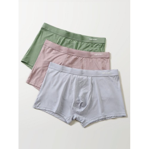 Mens Boxer Briefs Ice Silk Graphene Antibacterial Breathable Seamless Modal Multipacks Underwears